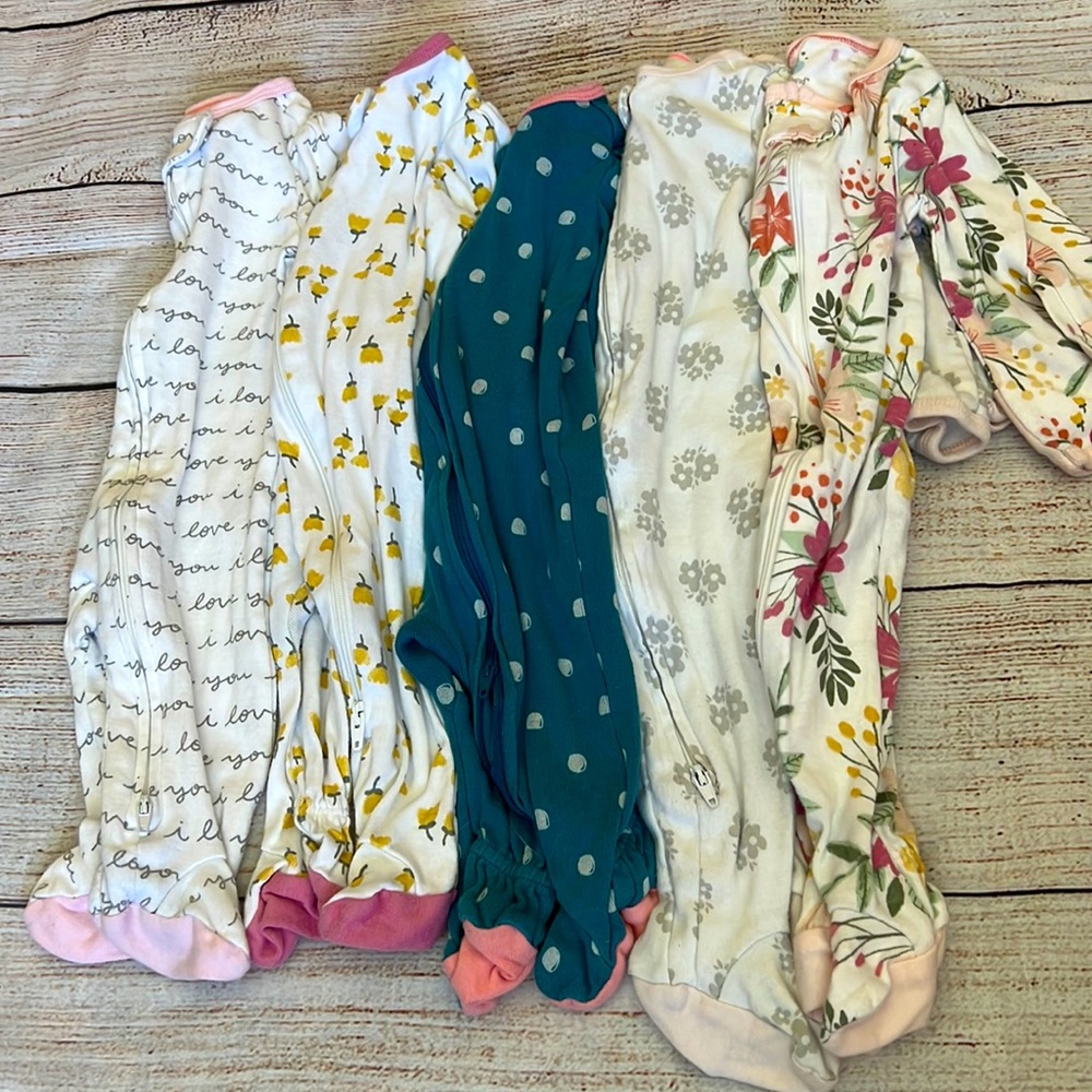 Baby Girl Sleeper Lot of 5